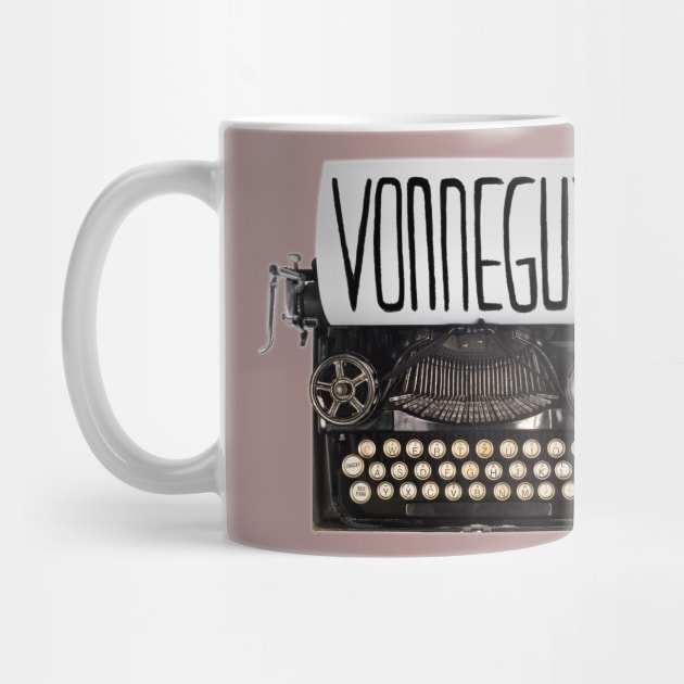 Typewriter Vonnegut, Gift for Writer by badlydrawnbabe